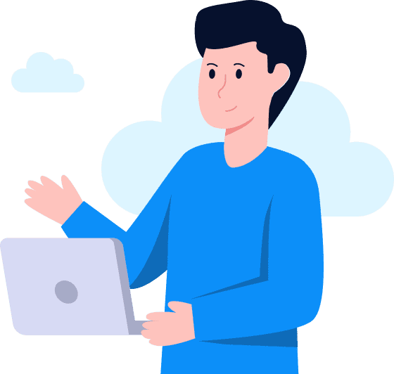 Avada Hosting User With Laptop MetaX Hosting